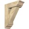 Ekena Millwork Traditional Traditional Rough Sawn Bracket w/ Offset Brace, Douglas Fir, 6"W x 16"D x 20"H BKT0604X16X20TRA01RDF - alternate 1